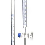 Бюретка 25 мл с синей градуировкой и PTFE-краном.
